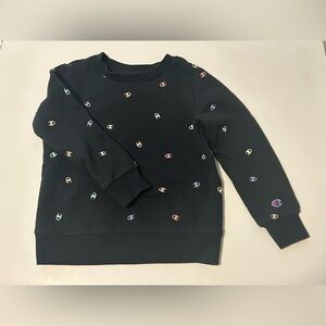 Champion Girls 5T Black Sweater and Pants set with Colorful Accents